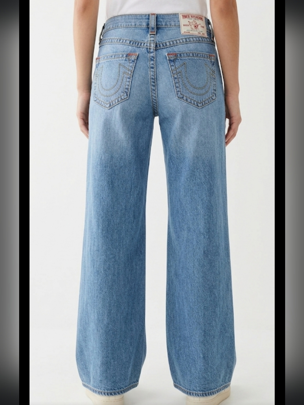 True Religion Wide Leg Jeans Womens 4  Distressed Y2k